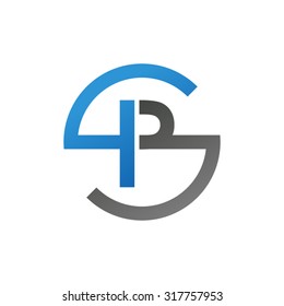 PS SP initial company circle S logo blue