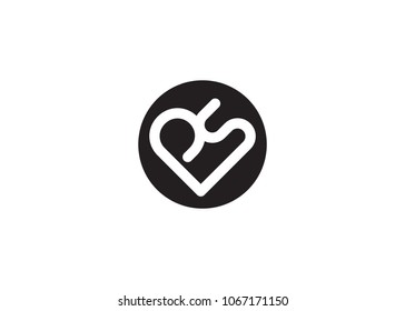 PS, SP Initial Logo designs with circle background