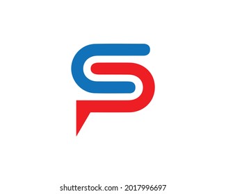PS And SP Letter Logo And Icon Design Vector Template.