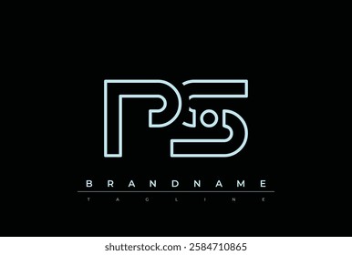PS Technology Letter Logo Template. This tech letter logo is a graphic mark that uses letters to represent a technology company.