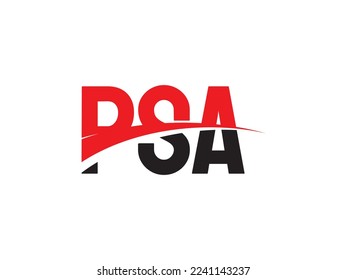 Vektor-Illustration des PSA-Buchstabens - Erstmalige Logo-Design-Vektorgrafik