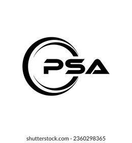 PSA Letter Logo Design, Inspiration für eine einzigartige Identität. Modernes Eleganz und kreatives Design. Markieren Sie Ihren Erfolg mit dem Markieren dieses Logos.