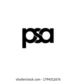 psa letter original monogram logo design