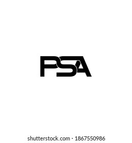 psa letters. Original monogram logo design