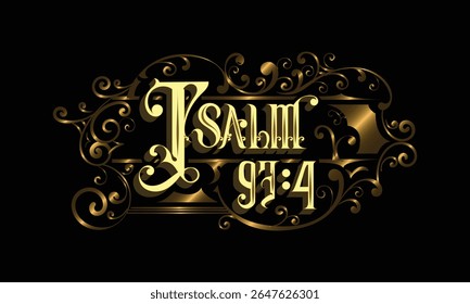 PSALM 93 4 lettering custom style design