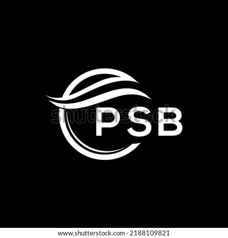 PSB letter logo design on black background. PSB creative circle logo. PSB initials  letter logo concept. PSB letter design.