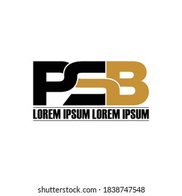 vector de diseño de logotipo de monograma de letras PSB