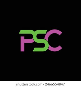Ilustración vectorial de Plantilla de diseño de logotipo inicial de letra PSC
