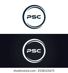 Logotipo do PSC. P S C design. Carta branca do PSC. PSC, P S C letra logotipo design. P S C letra logotipo design em OURO,