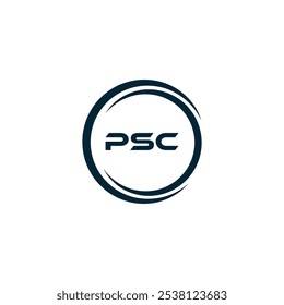 Logotipo do PSC. P S C design. Carta branca do PSC. PSC, P S C letra logotipo design. P S C letra logotipo design em OURO,