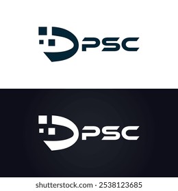 Logotipo do PSC. P S C design. Carta branca do PSC. PSC, P S C letra logotipo design. P S C letra logotipo design em OURO,