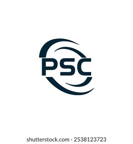 Logotipo do PSC. P S C design. Carta branca do PSC. PSC, P S C letra logotipo design. P S C letra logotipo design em OURO,