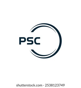 Logotipo do PSC. P S C design. Carta branca do PSC. PSC, P S C letra logotipo design. P S C letra logotipo design em OURO,