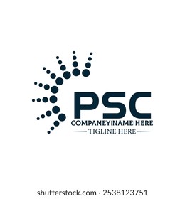 Logotipo do PSC. P S C design. Carta branca do PSC. PSC, P S C letra logotipo design. P S C letra logotipo design em OURO,