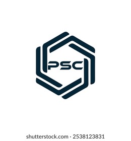 Logotipo do PSC. P S C design. Carta branca do PSC. PSC, P S C letra logotipo design. P S C letra logotipo design em OURO,