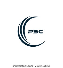 Logotipo do PSC. P S C design. Carta branca do PSC. PSC, P S C letra logotipo design. P S C letra logotipo design em OURO,