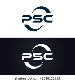 Logotipo do PSC. P S C design. Carta branca do PSC. PSC, P S C letra logotipo design. P S C letra logotipo design em OURO,