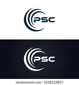 Logotipo do PSC. P S C design. Carta branca do PSC. PSC, P S C letra logotipo design. P S C letra logotipo design em OURO,