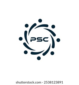 Logotipo do PSC. P S C design. Carta branca do PSC. PSC, P S C letra logotipo design. P S C letra logotipo design em OURO,