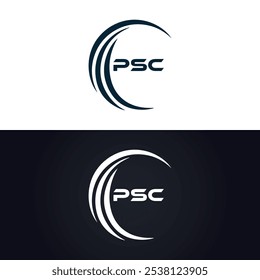 Logotipo do PSC. P S C design. Carta branca do PSC. PSC, P S C letra logotipo design. P S C letra logotipo design em OURO,