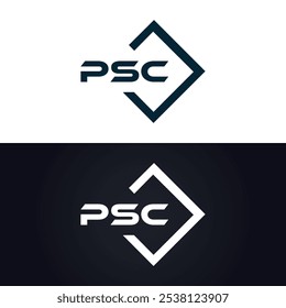 Logotipo do PSC. P S C design. Carta branca do PSC. PSC, P S C letra logotipo design. P S C letra logotipo design em OURO,