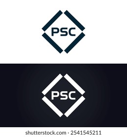 Logotipo do PSC. P S C design. Carta branca do PSC. PSC, P S C letra logotipo design. P S C letra logotipo design em OURO,