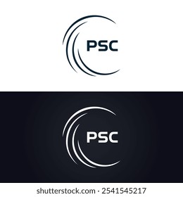 Logotipo do PSC. P S C design. Carta branca do PSC. PSC, P S C letra logotipo design. P S C letra logotipo design em OURO,