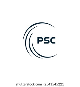 Logotipo do PSC. P S C design. Carta branca do PSC. PSC, P S C letra logotipo design. P S C letra logotipo design em OURO,