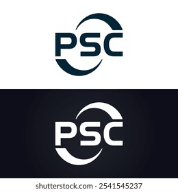 Logotipo do PSC. P S C design. Carta branca do PSC. PSC, P S C letra logotipo design. P S C letra logotipo design em OURO,