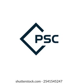 Logotipo do PSC. P S C design. Carta branca do PSC. PSC, P S C letra logotipo design. P S C letra logotipo design em OURO,