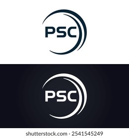 Logotipo do PSC. P S C design. Carta branca do PSC. PSC, P S C letra logotipo design. P S C letra logotipo design em OURO,