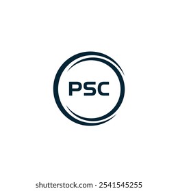 Logotipo do PSC. P S C design. Carta branca do PSC. PSC, P S C letra logotipo design. P S C letra logotipo design em OURO,