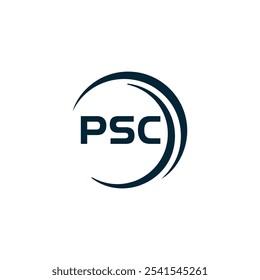 Logotipo do PSC. P S C design. Carta branca do PSC. PSC, P S C letra logotipo design. P S C letra logotipo design em OURO,