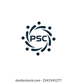 Logotipo do PSC. P S C design. Carta branca do PSC. PSC, P S C letra logotipo design. P S C letra logotipo design em OURO,