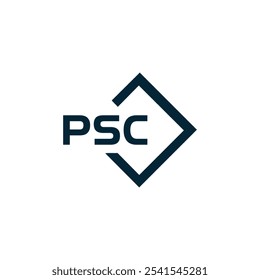 Logotipo do PSC. P S C design. Carta branca do PSC. PSC, P S C letra logotipo design. P S C letra logotipo design em OURO,