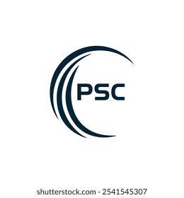 Logotipo do PSC. P S C design. Carta branca do PSC. PSC, P S C letra logotipo design. P S C letra logotipo design em OURO,