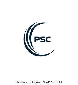 Logotipo do PSC. P S C design. Carta branca do PSC. PSC, P S C letra logotipo design. P S C letra logotipo design em OURO,