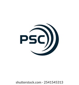 Logotipo do PSC. P S C design. Carta branca do PSC. PSC, P S C letra logotipo design. P S C letra logotipo design em OURO,