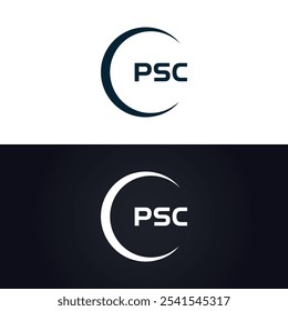 Logotipo do PSC. P S C design. Carta branca do PSC. PSC, P S C letra logotipo design. P S C letra logotipo design em OURO,