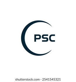 Logotipo do PSC. P S C design. Carta branca do PSC. PSC, P S C letra logotipo design. P S C letra logotipo design em OURO,