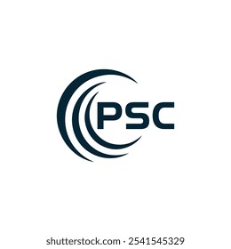 Logotipo do PSC. P S C design. Carta branca do PSC. PSC, P S C letra logotipo design. P S C letra logotipo design em OURO,