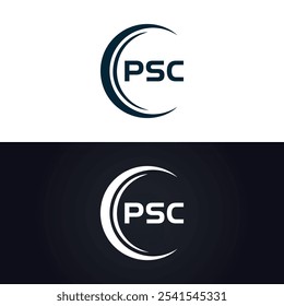 Logotipo do PSC. P S C design. Carta branca do PSC. PSC, P S C letra logotipo design. P S C letra logotipo design em OURO,