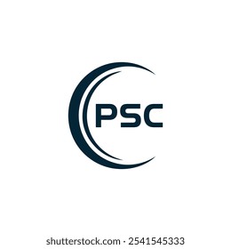 Logotipo do PSC. P S C design. Carta branca do PSC. PSC, P S C letra logotipo design. P S C letra logotipo design em OURO,