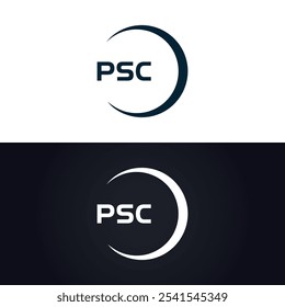 Logotipo do PSC. P S C design. Carta branca do PSC. PSC, P S C letra logotipo design. P S C letra logotipo design em OURO,