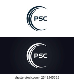 Logotipo do PSC. P S C design. Carta branca do PSC. PSC, P S C letra logotipo design. P S C letra logotipo design em OURO,