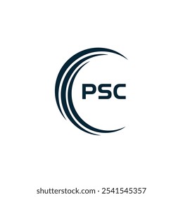 Logotipo do PSC. P S C design. Carta branca do PSC. PSC, P S C letra logotipo design. P S C letra logotipo design em OURO,