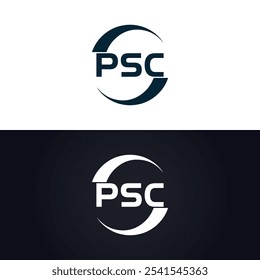 Logotipo do PSC. P S C design. Carta branca do PSC. PSC, P S C letra logotipo design. P S C letra logotipo design em OURO,