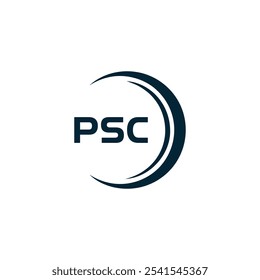 Logotipo do PSC. P S C design. Carta branca do PSC. PSC, P S C letra logotipo design. P S C letra logotipo design em OURO,