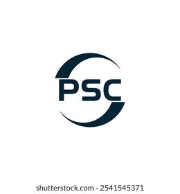 Logotipo do PSC. P S C design. Carta branca do PSC. PSC, P S C letra logotipo design. P S C letra logotipo design em OURO,