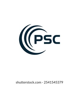 Logotipo do PSC. P S C design. Carta branca do PSC. PSC, P S C letra logotipo design. P S C letra logotipo design em OURO,